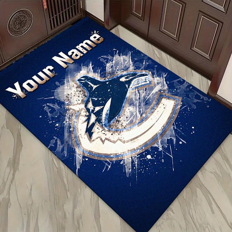 Name Custom Vancouver Canucks logo Carpet Rug for Living Room Bedroom Home Sofa Decoration,Kids play Non-slip Floor Mat