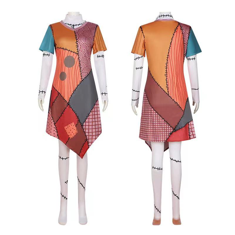 Halloweenský cosplay overal Sally vytištěný na 3D tiskárně