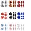 8pcs Gold/Silve Christmas Flower Pink/Blue Christmas Tree Toppers Christmas Tree Flowers Snowflake like