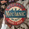 Industrial Mechanical Metal Wall Art Round Aluminum Decor Plate Single Piece