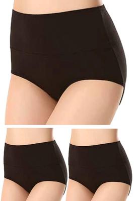 High Waist Hiding the Belly High High Belly Wrap Set of [Aquamie] Shorts, Deep, Button, Waist, Rise, Pants, 3, Women's (Black L)