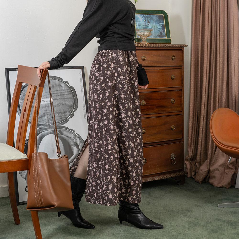 Laengsseon Ls_Pink Rose Skirt_Brown