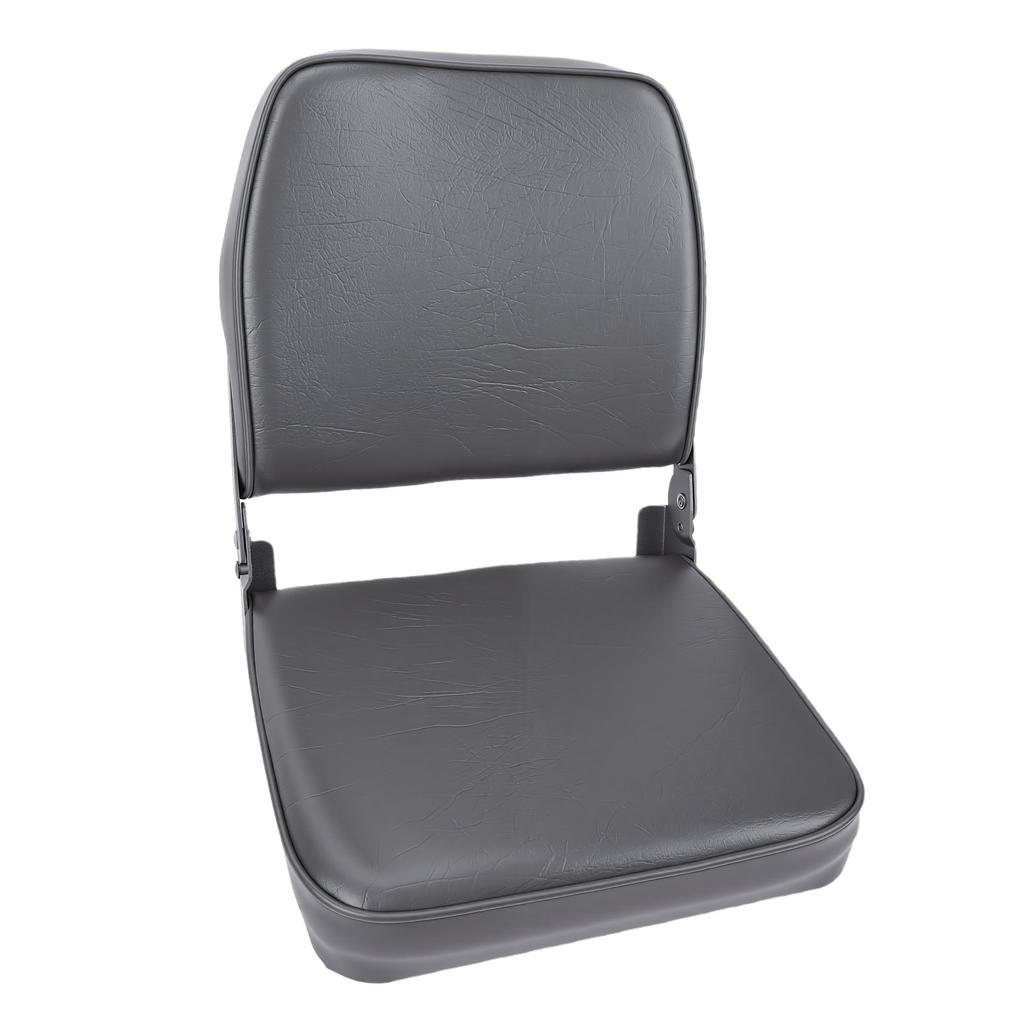 Folding Boat Seat Low Back Boat Chair Comfortable Padded Pontoon Boat Seat with Backrest