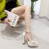 13cm Super High Heels Shoes Women Platform Pumps Fashion Thick Soled Buckle Strap Show Shoes Women's Banquet Party Shoes