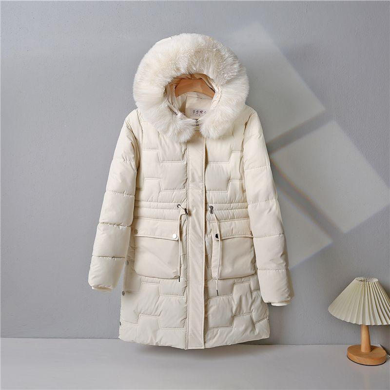 Parker Cotton Coat Women's New Mid-length Hooded Down Coat Cotton Jacket Loose Winter Thickened Jacket