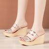 Fashion Women's High Heel Slippers Fashion Wedge-heeled Sandals Summer Women's Platform Sandals Summer Peep Toe Slippers Sandalias Mujer