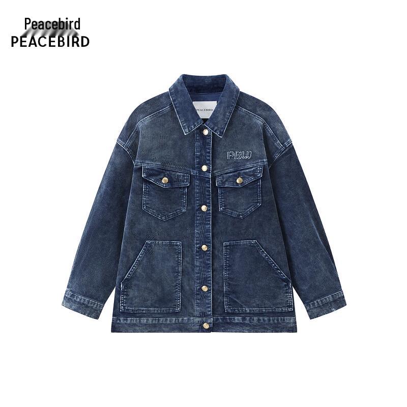 Peacebird Men s A3BBE3404 Corduroy Washed Denim Jacket S