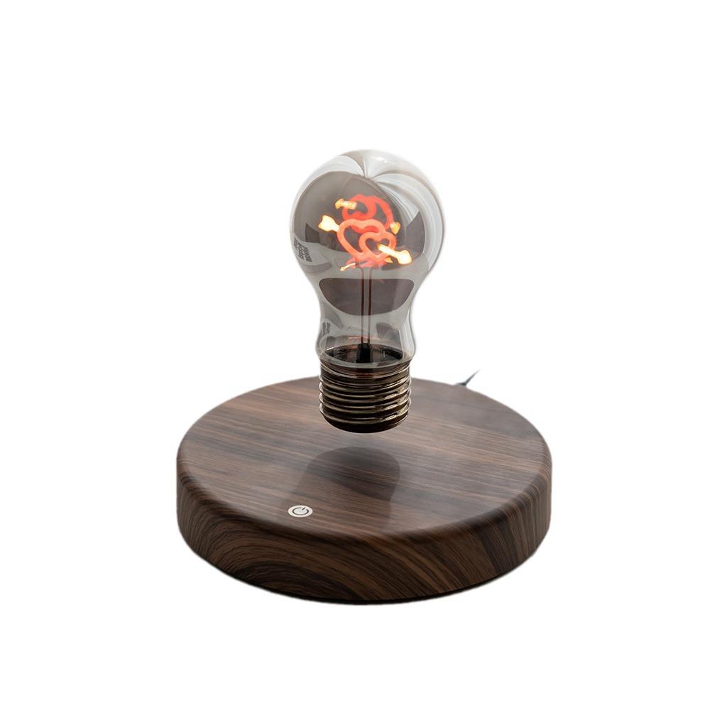 Heart-Shaped Magnetic Levitation Night Light: Silk Atmosphere Lamp Gift for Newlyweds or Boys' Day.