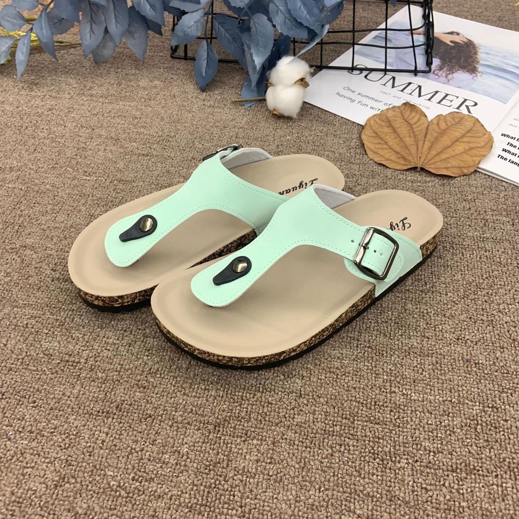 Fashion Fashion Retro Woman Shoes Summer New Round Toe Flat Shoe Comfort Versatile Women's Slippers Simple Soft Soled Women's Flip Flops