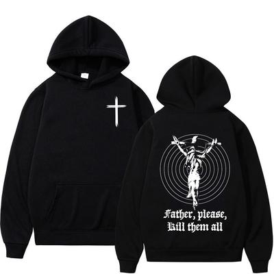 Christian Jesus Vater Bitte Rechnet Ihnen Allen Hoodies Herren Damen Kleidung Mode Harajuku Sweatshirts Übergroße Fleece Pullover