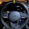 DIY Auto Lenkradbezug Karbonfaser Leder für Volkswagen VW Atlas Golf 8 Mk8 Jetta Passat B9 Tiguan Sharan Auto Innenraum