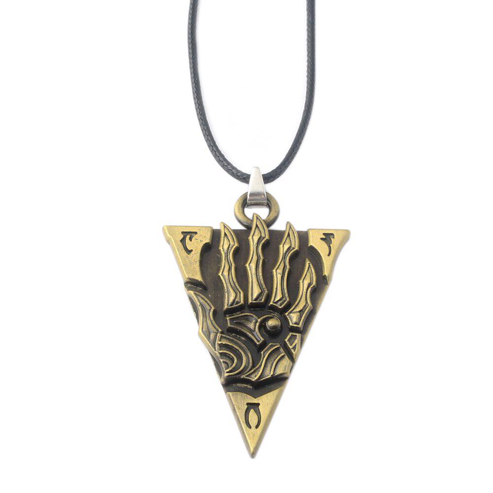 Dinosaur Pendant Necklace Triangle Cosplay Jewelry Accessory