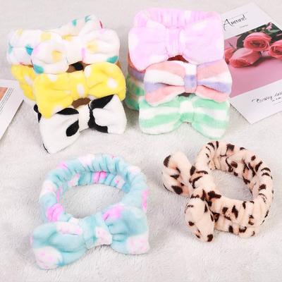 8 Pack Spa Headband, Coral Fleece Makeup Headband Cosmetic Headband For Washing Face