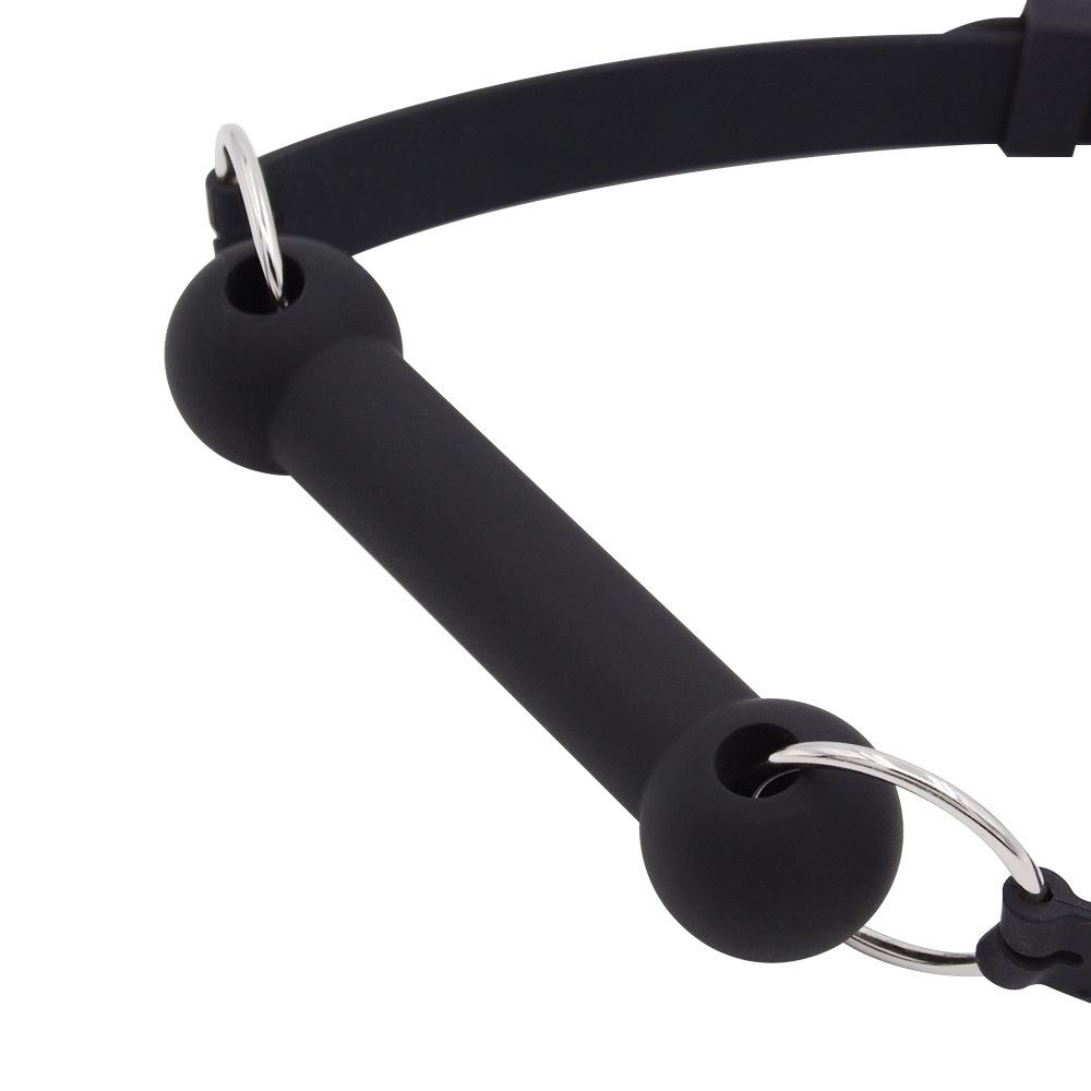 Adult One-Line Silicone Bar Bone Mouth Ball Ball Gag Dog Bone Mouth Tone Lesson Slave European and American Ball Gag Sex Toys