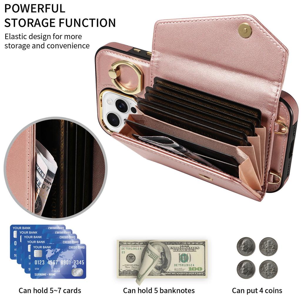 Compatible with iPhone 16 Pro Accordion Phone Case, Apple 15 Crossbody Phone Case, iPhone 14 Protective Case