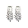 Needle Light Luxury Micro-Inlaid Zircon Earrings Temperament Super Flash Water Drop Banquet Dress Accessories Earrings
