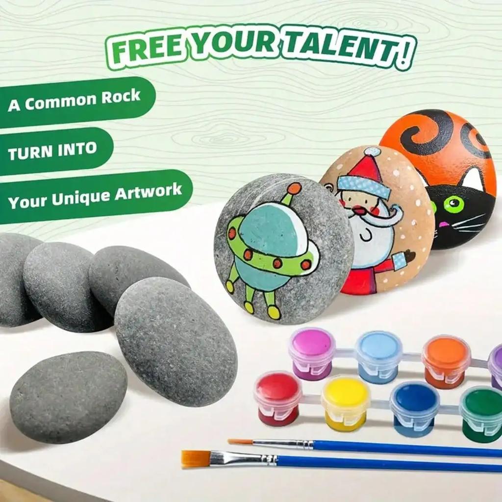 5/10 szt. Płaskie Kamienie do Malowania Materiały DIY Płaskie Kamienie do Malowania Rękodzieło Dekoracja Ogród Zewnętrzny Dom Wypełniacze do Wazonów