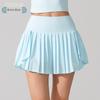Export Pleated Sports Skirt High Waist Lining Pocket Fashion Tape Badminton Skirt Build Yoga Running Tennis Skirt
