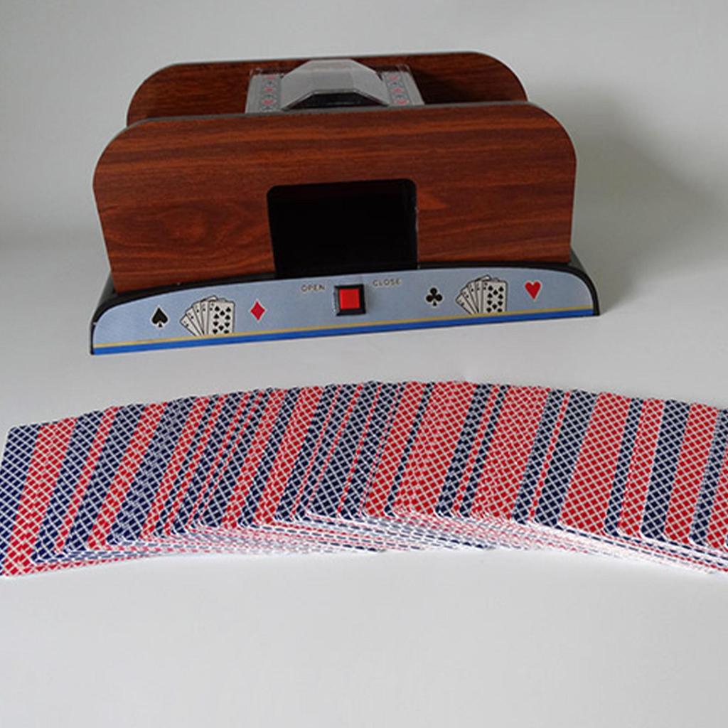 Battery Operated Automatic Card Shuffler for Poker, UNO, Blackjack and Texas Hold'em Portable Card Shuffler for Home Travel Party Casino Games