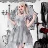 Gothic Halloween Costume Women - Zombie Bride Witch Vampire Outfit Set Cosplay Party Performance