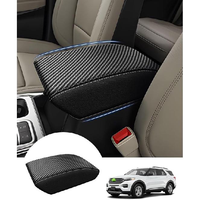 Autorder Center Console Cover For -2025 2026 Dodge Ram 1500/2500/3500 Accessories Armrest Cushion Cover Nappa Leather Middle Console Covers Console