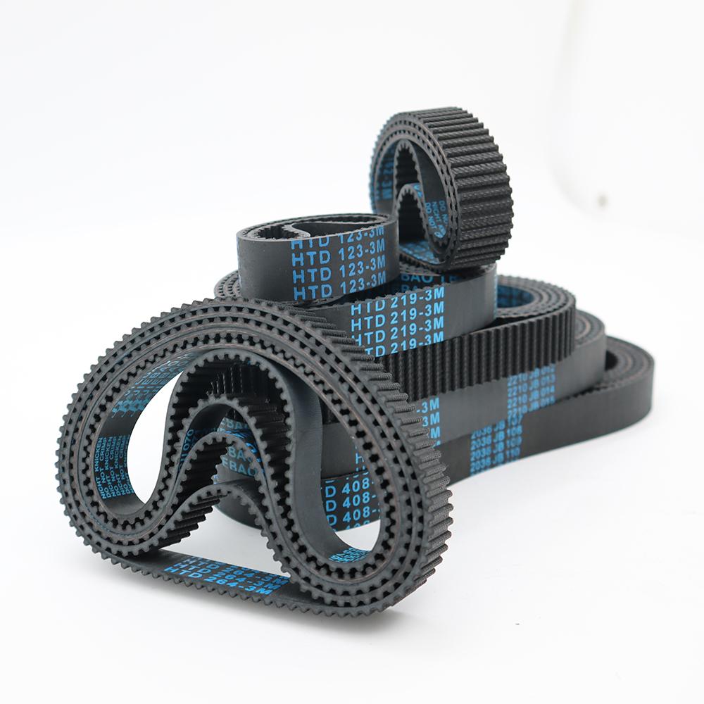 HTD3M Timing Belt Length 90mm To 255mm 3M Belt Width 6mm 10mm Synchronous Belt 3M Closed Loop Rubber Belt HTD 3M Belts 15mm 20mm