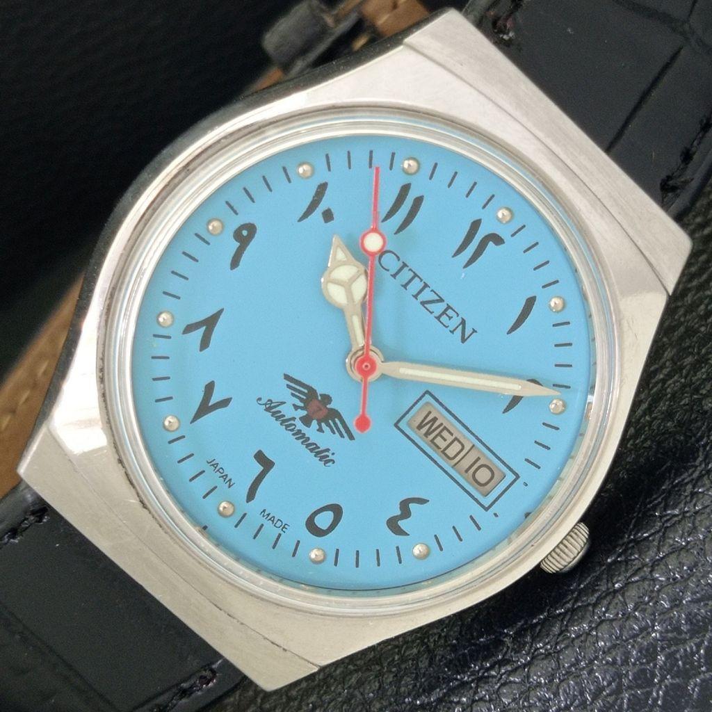 

ВИНТАЖНЫЕ МУЖСКИЕ АВТОМАТИЧЕСКИЕ ЧАСЫ CITIZEN 8200 ЯПОНИЯ ЦВЕТ НЕБЕСНО-ГОЛУБОЙ ЦИФЕРБЛАТ a500290-2 R151b-a500290