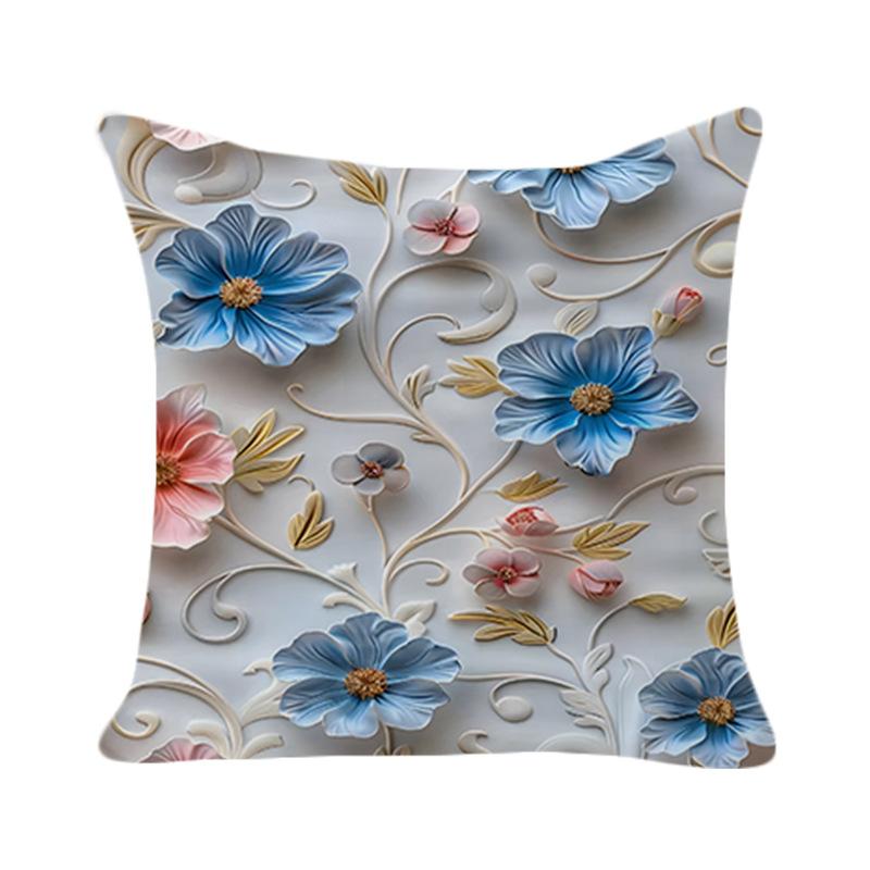 3D Colorful Plant Printing Pillow Cover Fashion Home Sofa Cushion Cover Printing
