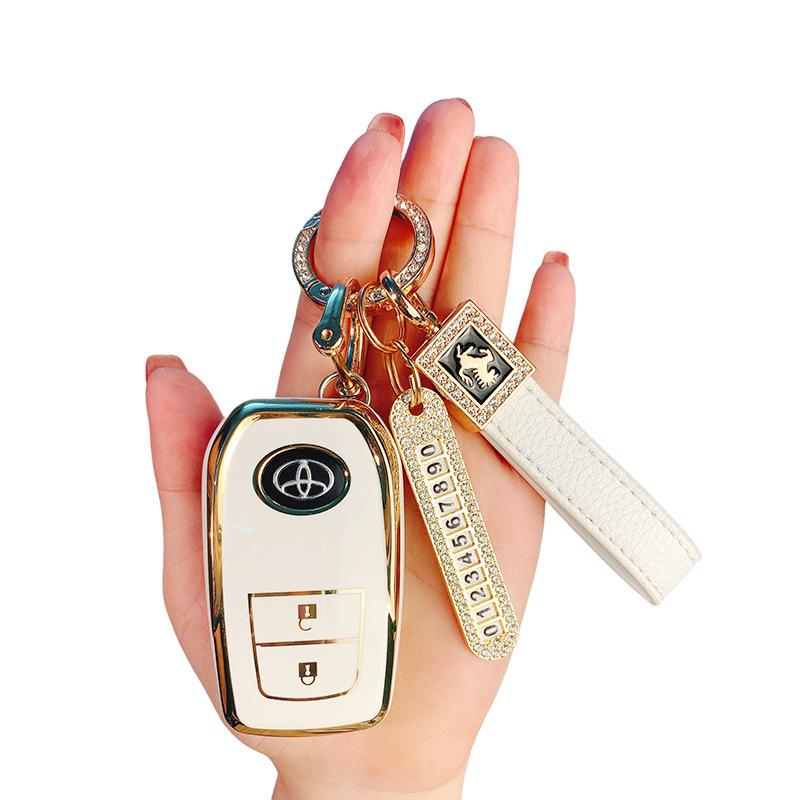 Spezielles Toyota Leiling Doppelmotor E + Autoschlüsselset Ling Put HARRIER Hülle Corolla Sharp Put Vorne Landa Schnalle