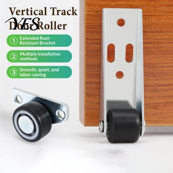 Side Mount Sliding Door Roller 4/8Pcs Vertical Track Wheel, Load-Bearing Anti-Sag Bottom Rollers, Dual Bearing Heavy Duty Guide for Wardrobe
