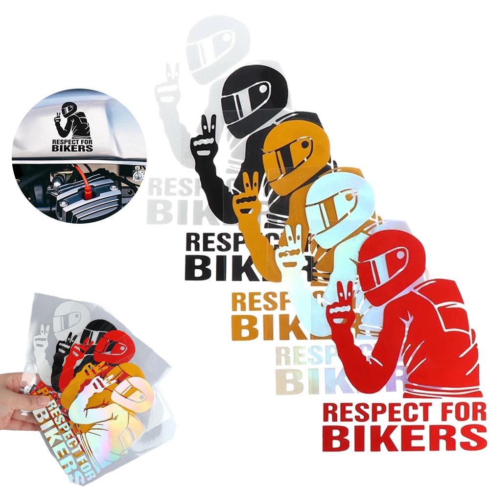 15x11CM Respect Biker Sticker For On Car Motorcycle Vinyl 3D Stickers Motorcycle Vinyl 3D Stickers And Decals Moto Stickers
