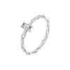 Elegant 925 Sterling Silver Chain Ring - Women's Fashion Jewelry Birthday Gift