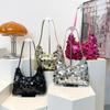 Tote Bag Sequin Shoulder Bag Square Bag Tassel Crossbody Bag French Evening Banquet Bag Women