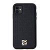 Dkny Dkhmn61Pshrpsk Iphone 11 / Xr 6.1Czarny/Black Hardcase Leather Monogram Pattern Metal Logo Magsafe