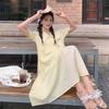 Sweet and gentle wind retro yellow dress female doll collar small fresh coffee break French temperament first love long dress