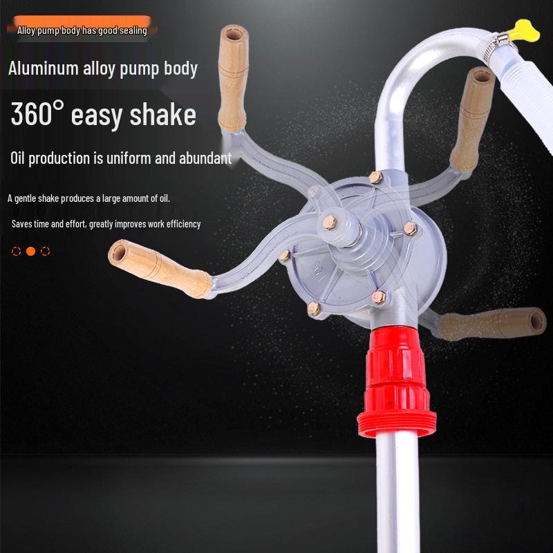 Portable Hand-Crank Aluminum Oil Pump – Quick Self-Priming Diesel Extractor
