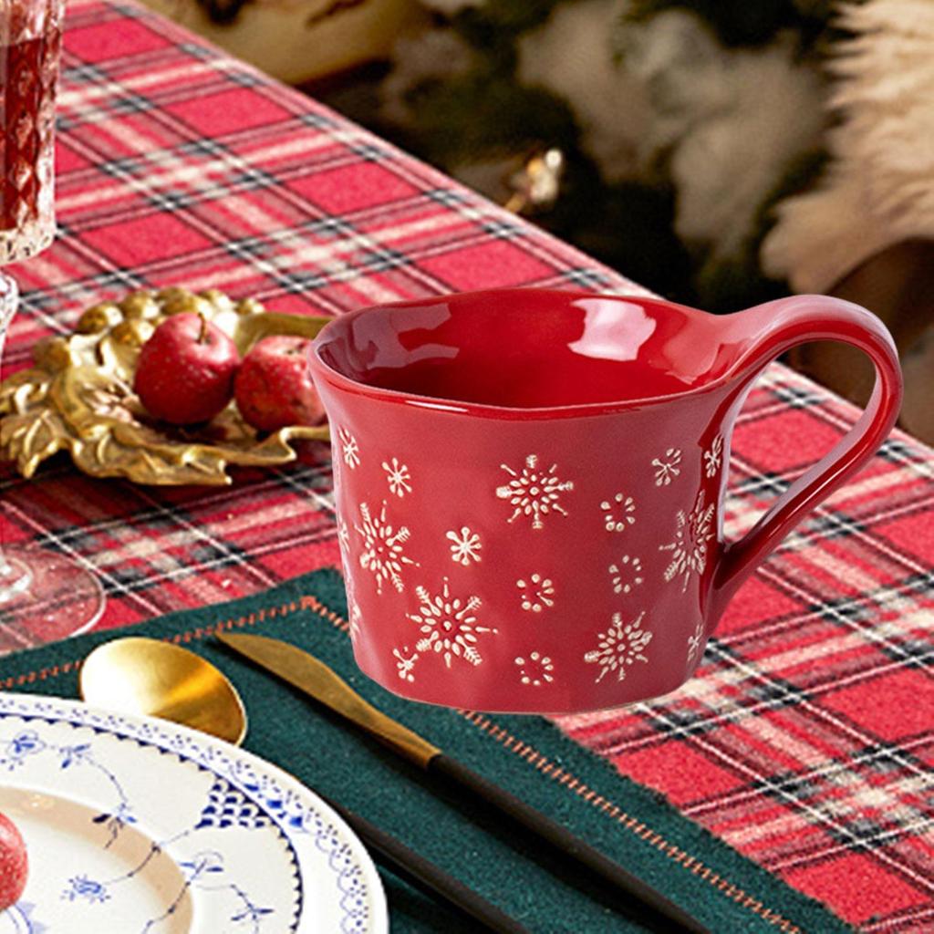 1PC Christmas Dinnerware Round Ceramic for Dining Room Indoor Dinner Party
