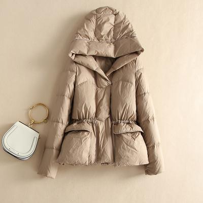 Autumn Winter Loose Warm White Down Jacket Hooded Windproof Short Parkas Outwear