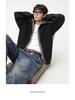 Unisex Two-in-One Patchwork Knit Hoodie Jacket - Autumn/Winter Loose Fit Sweater