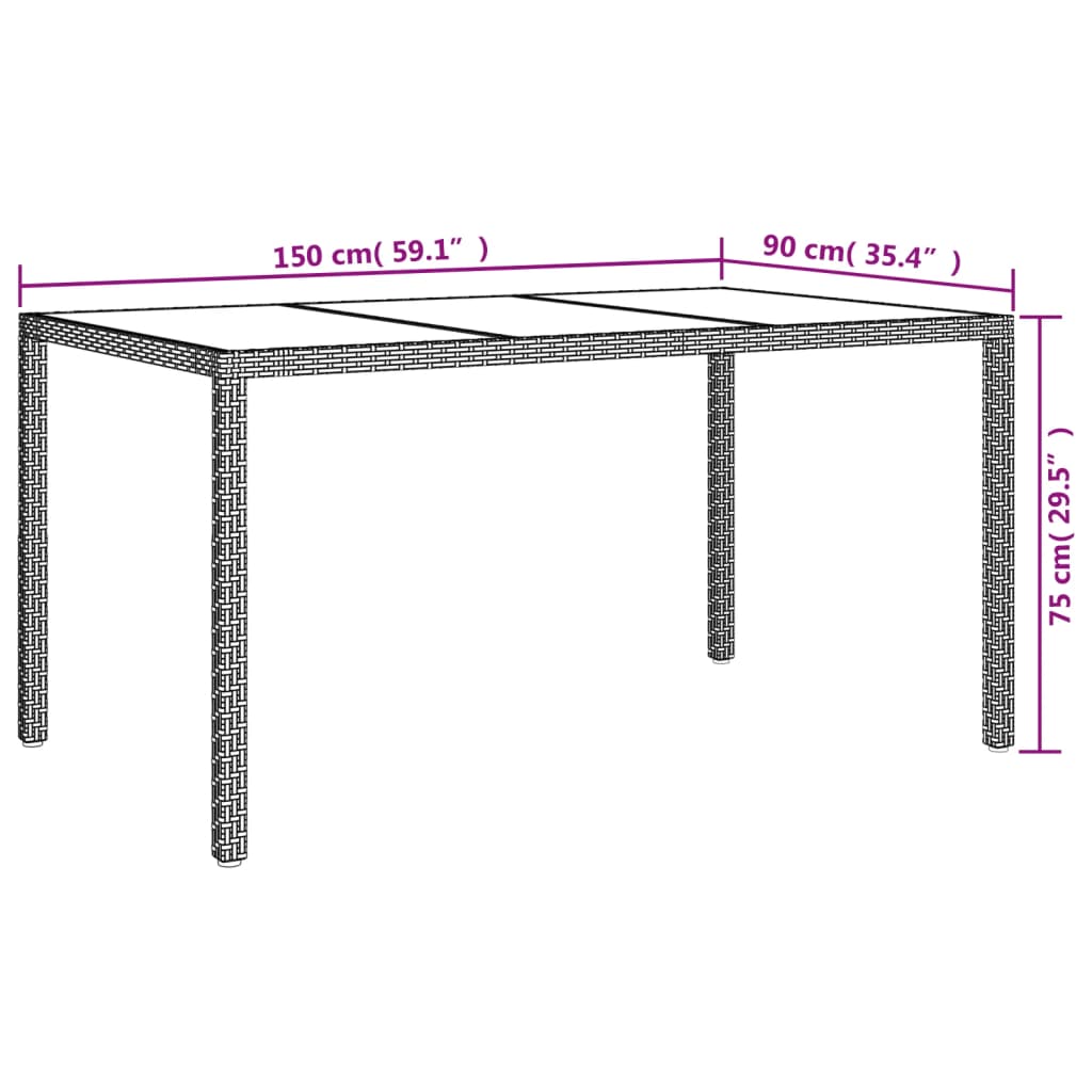5 Piece Outdoor Dining Set with Cushions Black Poly Rattan