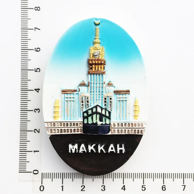 Saudi Arabia Mecca Travelling Fridge Magnets The Holy City Makkah Tourism Souvenirs Fridge Stickers Home Decor Wedding Gifts