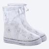Unisex PVC Waterproof High-Top Non-Slip Shoe Covers for Travel