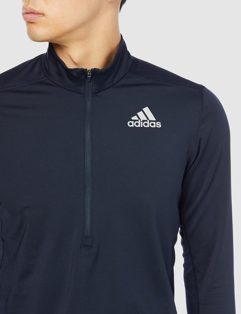 Adidas Running Long Sleeve Own the Run Zip Long Sleeve BL769 Legend Ink T-Shirt 1/2 T-Shirt Men's (HL5998) J/XO