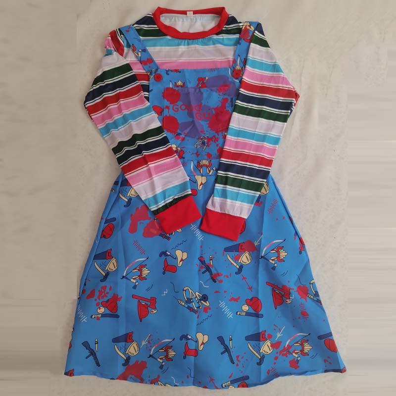 Women Chucky Cosplay Dress Killer Doll Costume Horror Costume Movie Character Outfits Halloween Costumes(140cm-3xl)