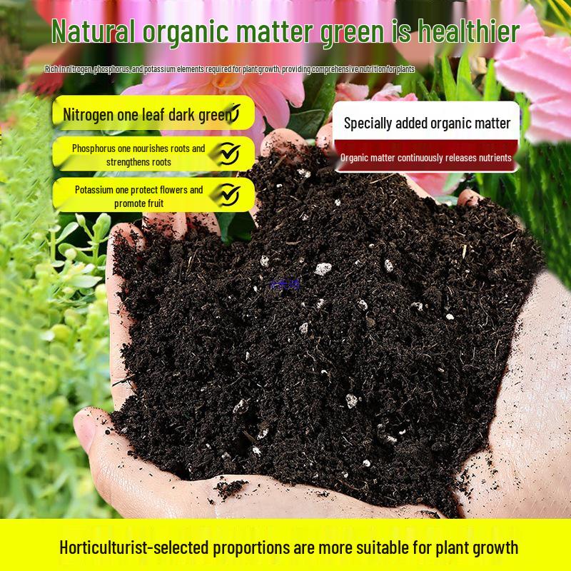 Organic Universal Soil for Flowers, Vegetables, Succulents & Bonsai; Nutrient-Rich Planting & Fertilized Flower Soil