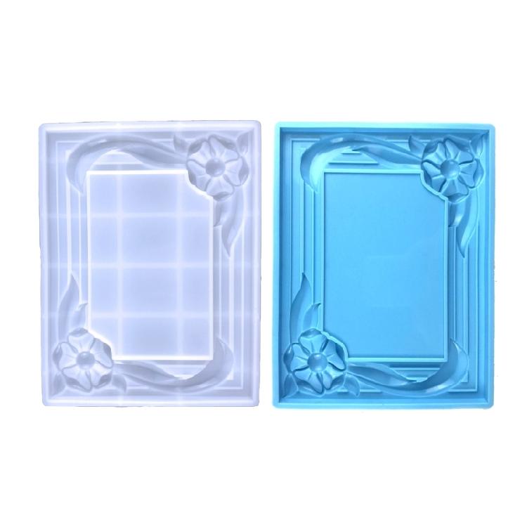 Semi-stereoscopic Flower Photo Frame Ornaments Silicone Mold for Jewelry Making