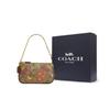 Coach Nolita 19 Floral Print Waterproof Canvas And Recycled Leather Tote Shoulder Bag Small Women Bags Gold Khaki Multicolor CR828-IME7V