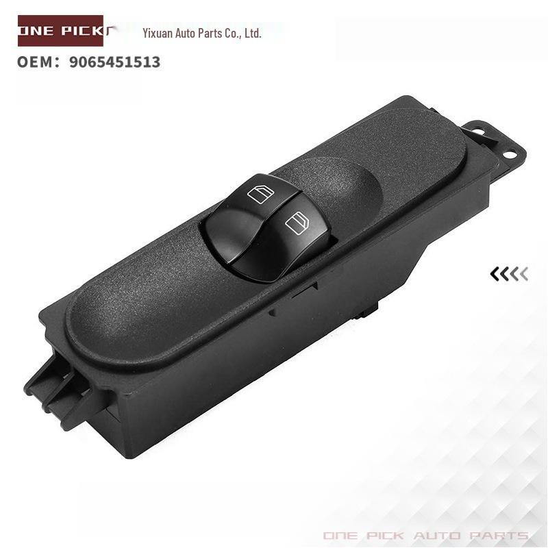The main window regulator switch for Mercedes-Benz Viano and Vito vehicles is compatible with part numbers 9065451513 and 6395450713. Electric