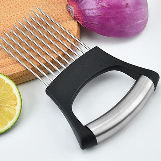 Helpful Onion Holder Good Toughness Comfortable Grip Convenient Durable Guide Slicing Cutter Cooking