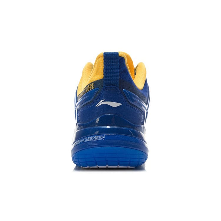 LiNing OP Cushioning, Slip Resistant, Abrasion Resistant Support Low Top Badminton Shoes Men's Blue AYZQ009-5